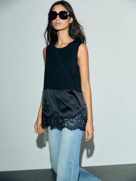 Gerard Darel Baia Sleeveless Top, Black, Black