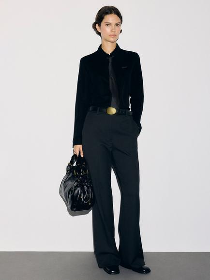 Gerard Darel Bambi Wool Shirt, Black, Black