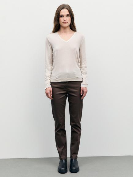Gerard Darel Belen V-Neck Top, Beige, Beige