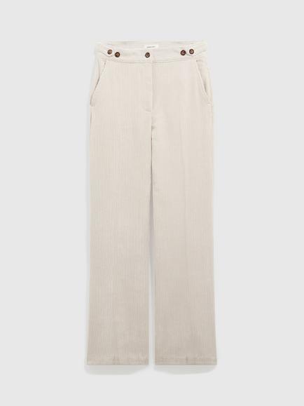 Gerard Darel Maev Straight Corduroy Trousers, Beige, Beige