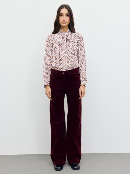 Gerard Darel Mag Tailored Trousers, Red Wine - view 2, Red Wine