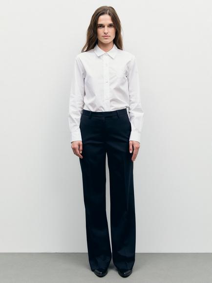 Gerard Darel Megan Straight Trousers, Navy - view 2, Navy