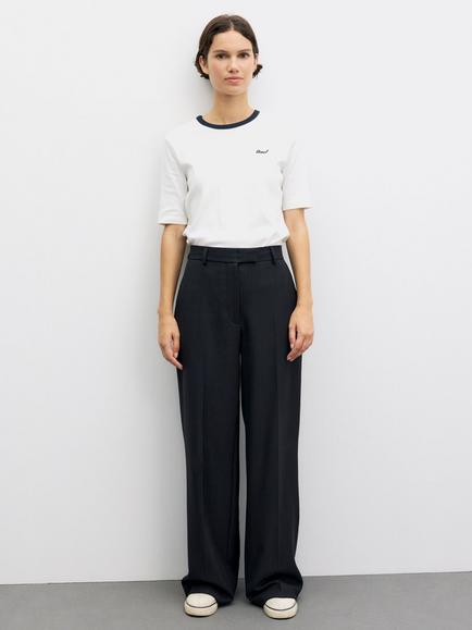 Gerard Darel Mimi Striped Trousers, Black - view 2, Black