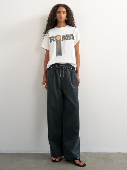Topshop Corduroy Wide Leg Trousers, Dark Grey, Dark Grey
