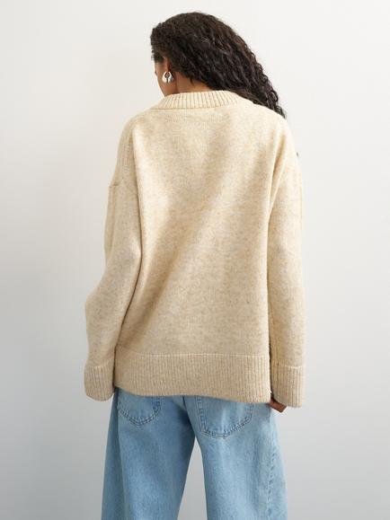 Topshop Longline V-Neck Cardigan, Oat, - view 2, Oat