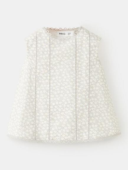 Mango Baby Blouse, Grey, Grey