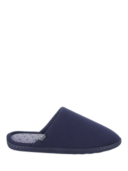 totes Ribbed Mule Slippers, Navy, Navy