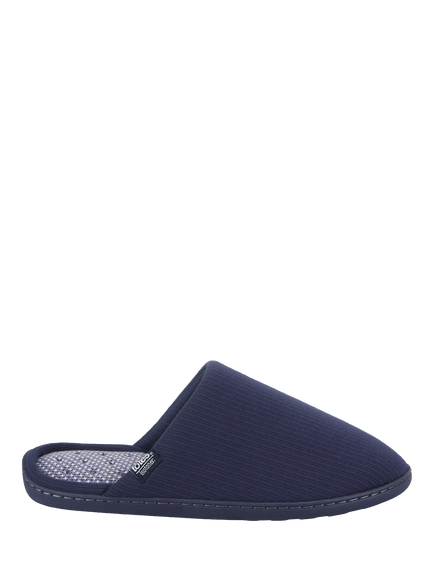 totes Ribbed Mule Slippers, Navy, Navy