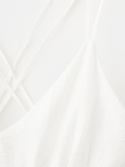 Mango Tiered V-Neck Maxi Dress, White - view 2, White