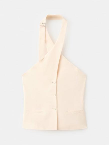 Mango Halter Neck Waistcoat, Raw, Raw