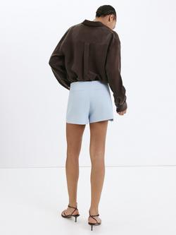 Mango Mid-Rise Shorts, Sky Blue - view 2, Sky Blue