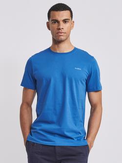 Aubin Askern Crew Neck Cotton T-Shirt, Blue, Blue