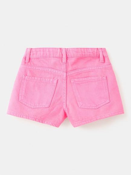 Mango Kids' Relaxed Fit Denim Shorts, Fuchsia - view 2, Fuchsia