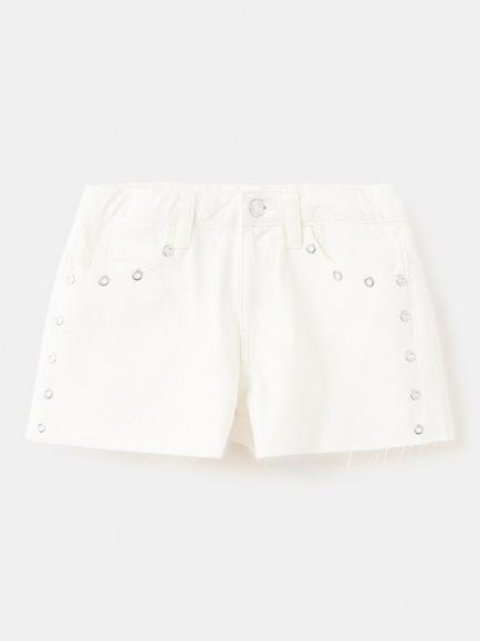 Mango Kids' Eyelet Shorts, White, White
