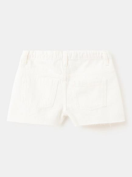 Mango Kids' Eyelet Shorts, White - view 2, White