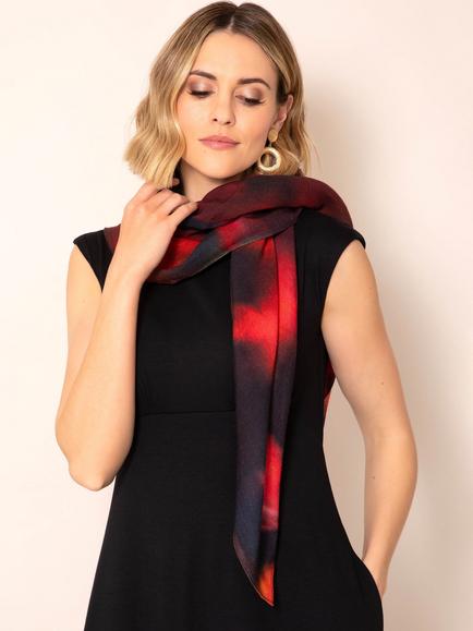 Alie Street Minerva Wool Rich Scarf, Midnight Ember, Midnight Ember