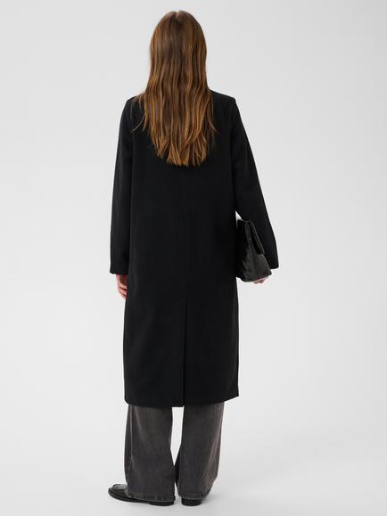 KAFFE Kafanny Wool Blend Pea Coat, Black Deep - view 2, Black Deep
