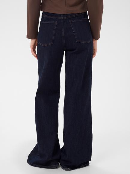 Saint Tropez Sambrinasz High Rise Wide Leg Jeans, Dark Blue - view 2, Dark Blue