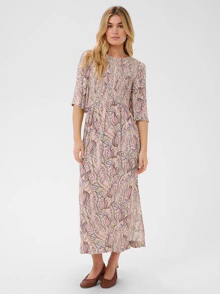 Saint Tropez Shaktisz Round Neck Maxi Dress, Dusty Pink, Dusty Pink