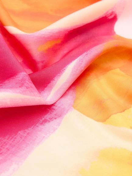 Mango Floral Scarf, Orange - view 2, Orange