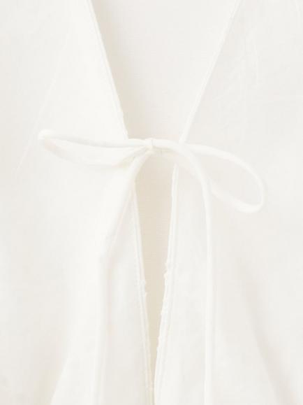 Mango Embroidered Halterneck Fit and Flare Mini Dress, White - view 2, White