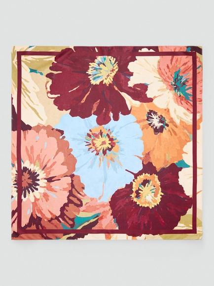 Mango Floral Scarf, Pink, Pink
