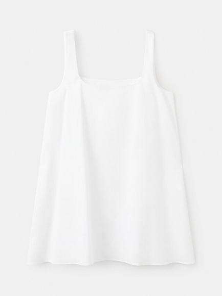 Mango Square Neck A-Line Mini Dress, Off White
