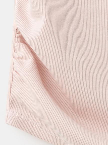 Mango Ribbed Side Ruched Vest Top, Off White - view 2, Off White