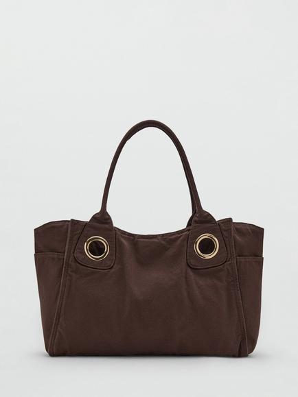 Mango Cotton Tote Bag, Chocolate, Chocolate