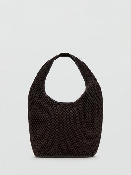 Mango Mesh Shoulder Bag, Chocolate, Chocolate