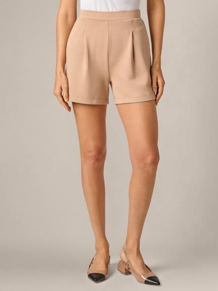Adrianna Papell Ponte Knit Shorts, Desert Dust, Desert Dust