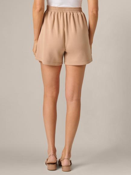 Adrianna Papell Ponte Knit Shorts, Desert Dust - view 2, Desert Dust