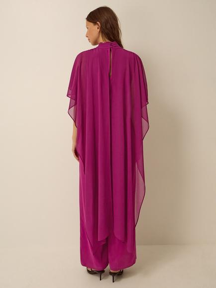 Monsoon Valerie Cape Jumpsuit, Purple - view 2, Purple