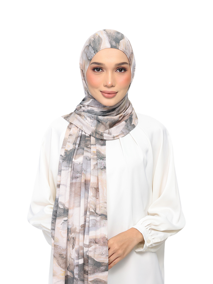 Bokitta Premium Easy Jersey Scarf containing TENCEL™ Modal, Smoke Swirl