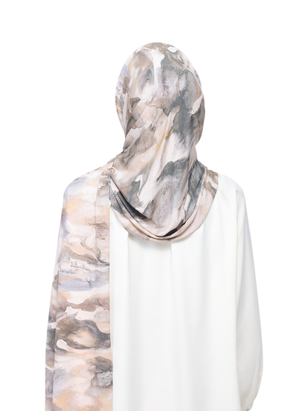 Bokitta Premium Easy Jersey Scarf containing TENCEL™ Modal - view 2, Smoke Swirl
