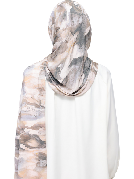 Bokitta Premium Easy Jersey Scarf containing TENCEL™ Modal - view 2, Smoke Swirl