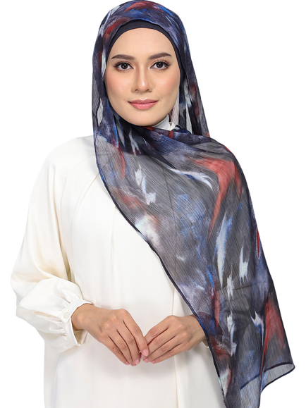Bokitta Candlelight Shawl & Inner Set, Molten Blues