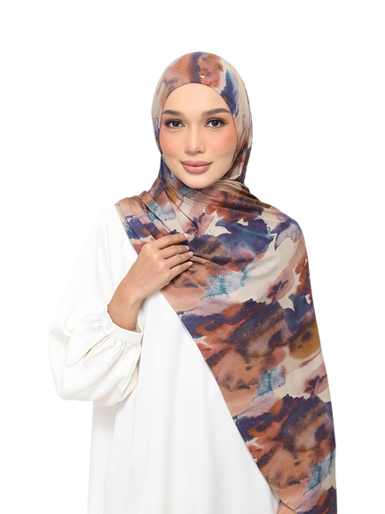 Bokitta Premium Easy Jersey Scarf containing TENCEL™ Modal, Marbled Dawn