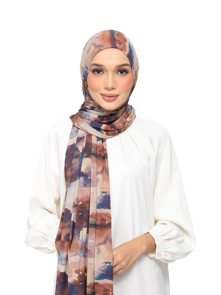 Bokitta Premium Easy Jersey Scarf containing TENCEL™ Modal, Marbled Dawn
