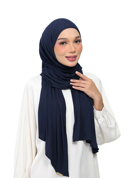 Bokitta Premium Easy Jersey Scarf containing TENCEL™ Modal, Navy