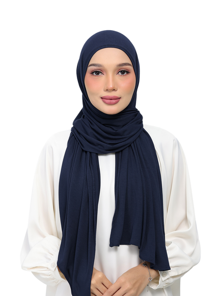 Bokitta Premium Easy Jersey Scarf containing TENCEL™ Modal, Navy