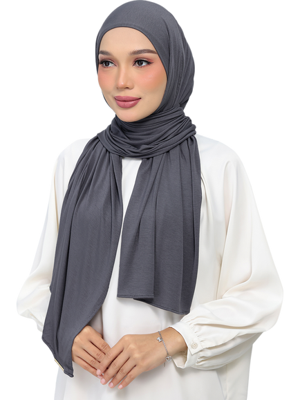 Bokitta Premium Easy Jersey Scarf containing TENCEL™ Modal, Dark Gray