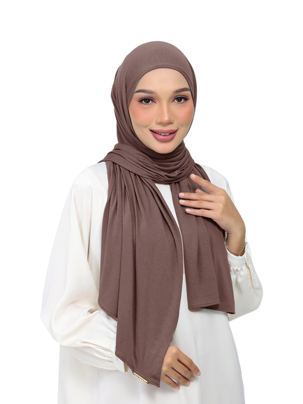 Bokitta Premium Easy Jersey Scarf containing TENCEL™ Modal, Brown