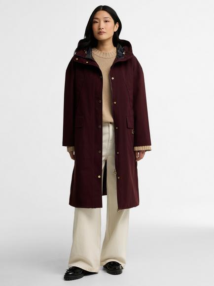 Barbour Stevie Waterproof Snorkel Hood Jacket, Plum, Plum