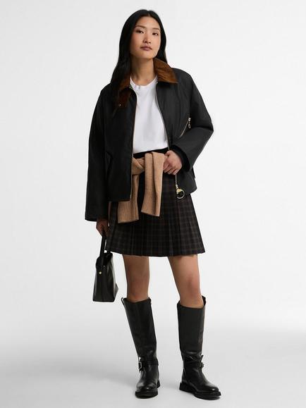 Barbour Arlene Waxed Jacket, Navy/Ancient - view 2, Navy/Ancient