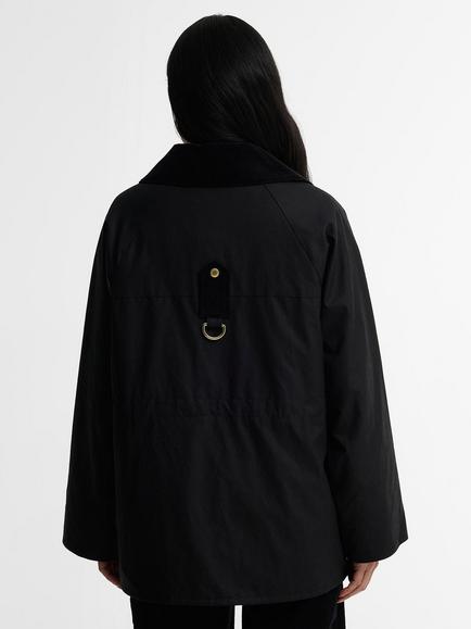 Barbour Treeton Waxed Jacket, Black/Ancient - view 2, Black/Ancient