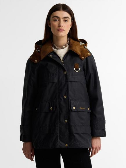 Barbour Wrenwood Waxed Jacket, Navy/Ancient, Navy/Anceint