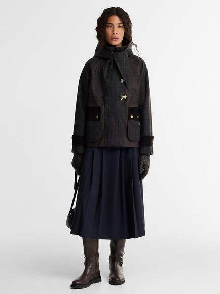 Barbour Hazelwood Check Waxed Jacket, Classic/Muted - view 2, Classic/Muted