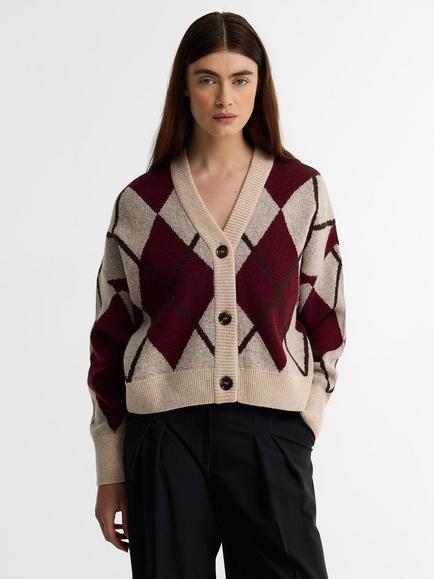 Barbour Harleigh Argyle Wool Rich Cardigan, Multi, Multi