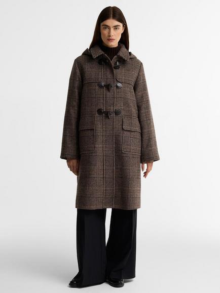 Barbour Melody Check Wool Rich Duffel Coat, Prince Of Wales, Prince Of Wales/G